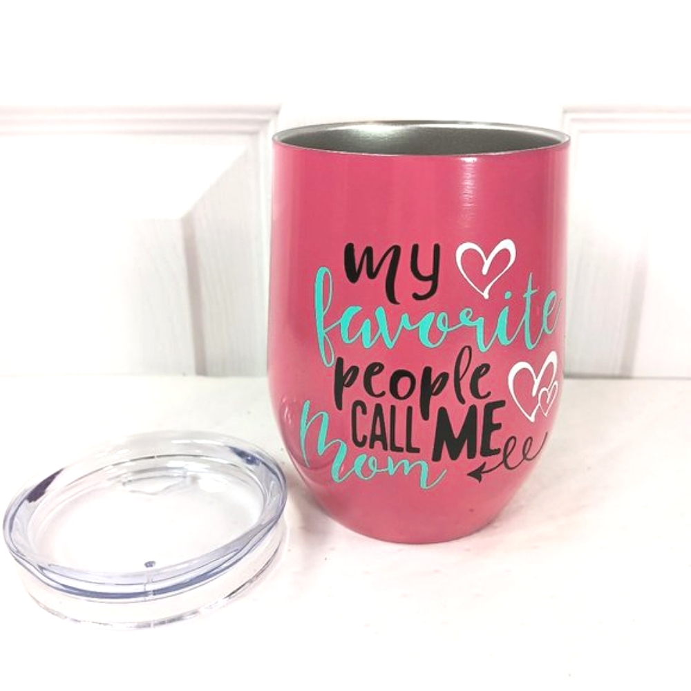 NWOT Mom Travel Mug 12 Oz Stainless Steel Pink Gift